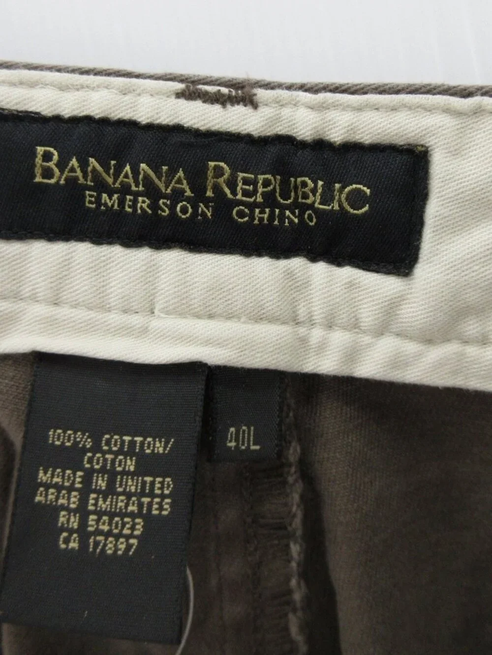 VINTAGE Banana Republic Pants 40 L Emerson Chino Khakis Y2K 40X34 NEW
